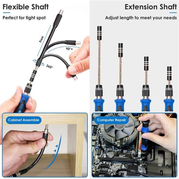 Screwdriver Set 142Piece Electronics Precision Screwdriver with 120Bits Magnetic - Picture 4 of 6